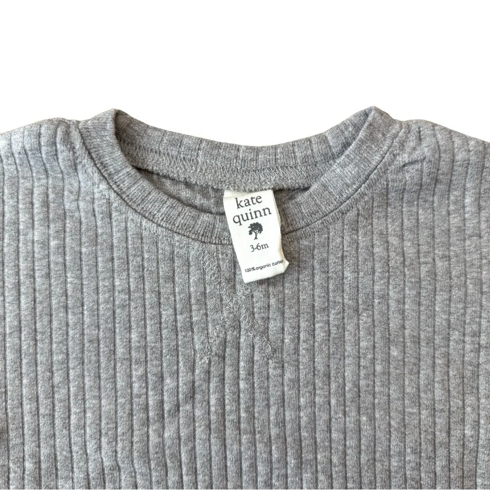 Kate Quinn Organic Cotton Crew Neck Lounge Set Gray 3-6M‎
